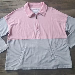 ATX Mafia Pastel Colorblock Quarter Zip PullOver